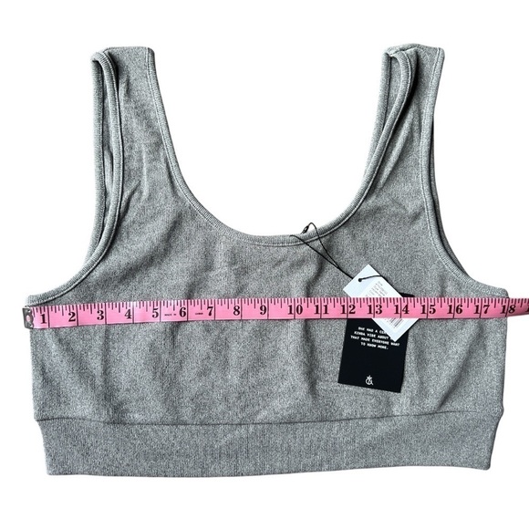 NWT 4th and Reckless Henry Jersey Ribbed Bralet in Grey, Size US XL - Picture 7 of 7